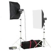 Falcon Eyes 2x AC300, 2x stativ 260 cm, 2x softbox 60 x 80 cm, 1x ta�ka, 1x baterie