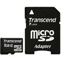 Pam. karta - Transcend 8 GB microSDHC Class 2 + adaptér