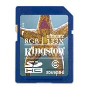 Pam. karta - KINGSTON 8 GB SDHC Class 6 Ultimate 133x, 20MB/s �ten� i z�pis