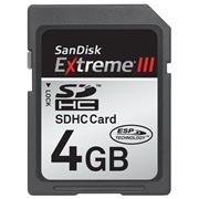 Pam. karta - SanDisk 4GB SDHC Extreme III