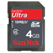 Pam. karta - SanDisk 4GB SDHC Ultra