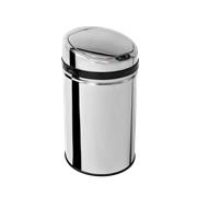 # iQtech® Ronda 30 l, bezdotykový odpadkový koš kulatý, stříbrný - mírně promáčklý 