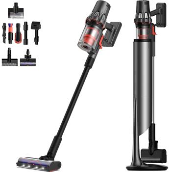 Deerma DEM-T50W station Bezdrátový vysavač s chytrou základnou, příkon 590 W, sací výkon 30 kPa, výdrž 90 minut