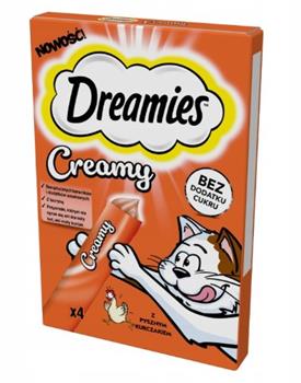 DREAMIES pochoutka Dreamies Creamy s kuřecím 4x10g