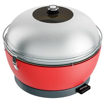Feuerdesign poklice nerez/sklo s teploměrem, 33 cm