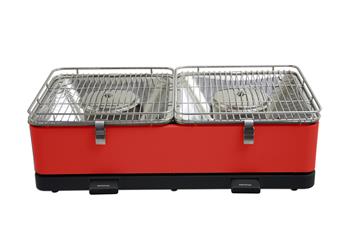 Feuerdesign stolní gril Santorin červený - 14081