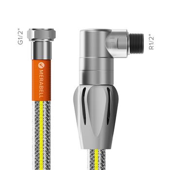 Hadice plynová Merabell Gas Profi R1/2"-G1/2" s ventilem, bajonet, 100 cm