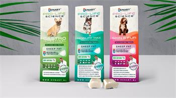 HenArt Skin & Coat Bloky s ovčího tuku, doplněk stravy pro Psy s vaječnou membránou