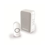 Honeywell Home bezdrátový zvonek DC311N Series 3, 4 melodie, bateriová základna, design. tlačítko, bílá