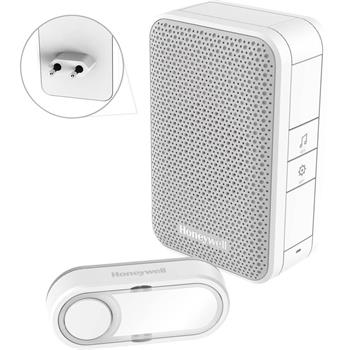 Honeywell Home bezdrátový zvonek DC312SP2USB Series 3, 6 melodií, základna do zásuvky, funkce USB nabíječky