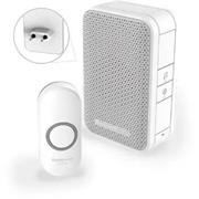 Honeywell Home bezdrátový zvonek DC313NP2 Series 3, 6 melodií, základna do zásuvky, design. tlačítko