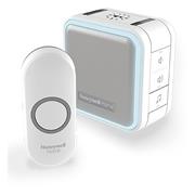 Honeywell Home bezdrátový zvonek DC515N Series 5, 6 melodií, bateriová základna, design. tlačítko, bílá