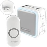 Honeywell Home bezdrátový zvonek DC515NP2 Series 5, 6 melodií, základna do zásuvky, design. tlačítko, bílá