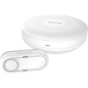Honeywell Home bezdrátový zvonek DCR311S, 4 melodie, bateriová základna, tlačítko s jmenovkou, bílá