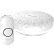 Honeywell Home bezdrátový zvonek DCR313N, 6 melodií, bateriová základna, design. tlačítko, bílá