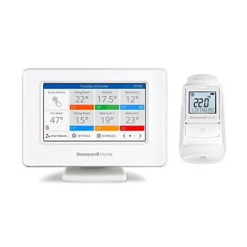 Honeywell Home EvoHome EVO-APARTMENT-PLUS - 1x řídící jednotka, 1x hlavice HR93