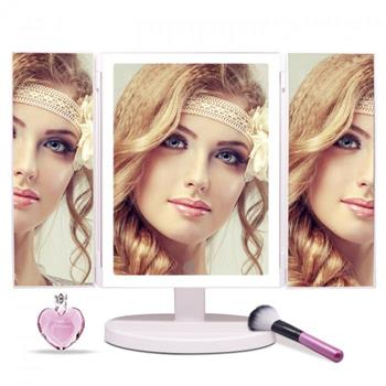 iMirror 3D Fascinate, kosmetické Make-Up zrcátko, třípanelové s LED Line osvětlením, bílé Bazar