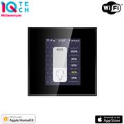 iQtech Millennium L8HSHKB, Wi-Fi multi-function Apple Homekit switch, black