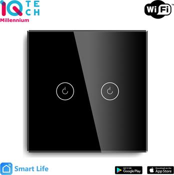 iQtech Millennium NoN WiFi, 2x vypínač Smartlife, černý Bazar