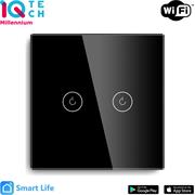 iQtech Millennium NoN WiFi, 2x vypínač Smartlife, černý Bazar