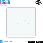iQtech Millennium, Zigbee Wall Switch 1 Gang Glass Panel No Neutral, Smartlife
