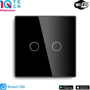 iQtech Millennium, Zigbee Wall Switch 1 Gang Glass Panel No Neutral, Smartlife