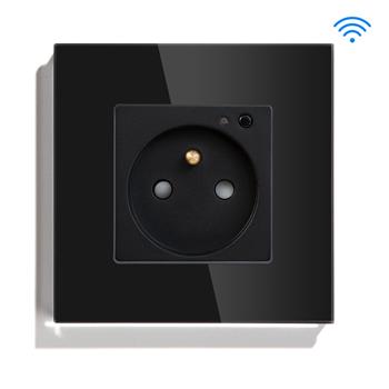 iQtech SmartLife JW04-BK, chytrá Wi-Fi zásuvka s kolíkem, 16 A, černá