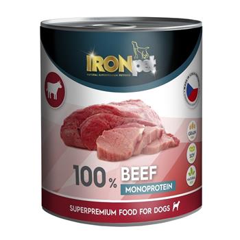IRONpet Dog Beef (Hovězí) 100 % Monoprotein, konzerva 800 g