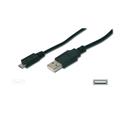 Kabel USB A samec, micro USB B samec, USB 2.0 , 2x stíněný, měď, 1 m