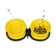 Kiwi Walker Dvojitá Cestovní miska pro pomalé krmení, oranžová