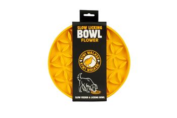 Kiwi Walker lízací miska Flower Maxi Slow-Licking Bowl - prům. 240mm - Oranžová