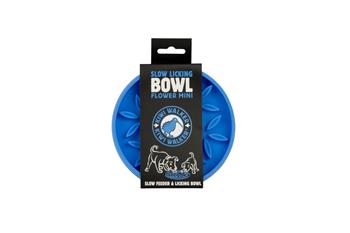 Kiwi Walker lízací miska Flower Mini Slow-Licking Bowl - Blue Mini prům. 140mm - Modrá