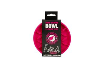 Kiwi Walker lízací miska Flower Mini Slow-Licking Bowl - Pink Mini prům. 140mm - Růžová