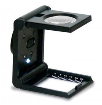 Konus Linen Tester lupa 5x (25x25mm) plast, osvětlená