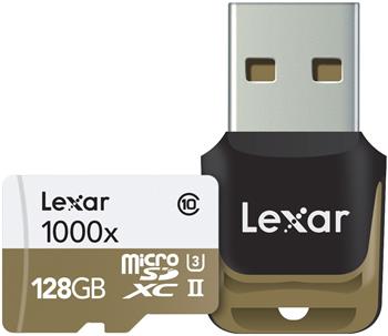 Lexar micro SDXC UHS-II (Class 10) s USB čtečkou 128 GB