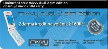 mivvy dual - GSM dual + 2 SIMKARTY v bal