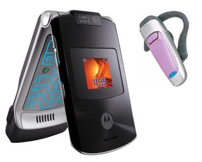 Motorola V3xx Black + BT Headset H300