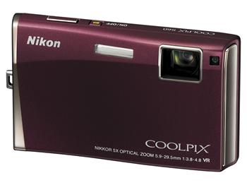 NIKON COOLPIX S60 vínový