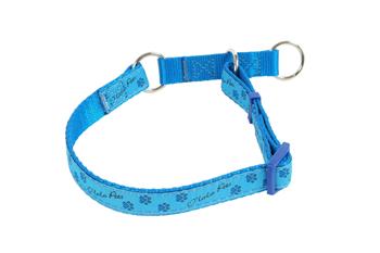 Olala Pets Obojek polostahovací  TLAPKY 15mm x 23-35 cm, modrá Bazar