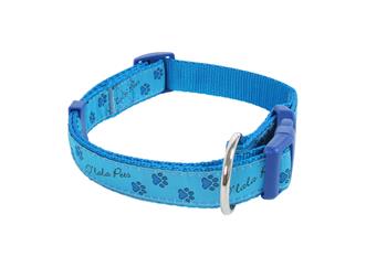 Olala Pets Obojek TLAPKY 20mm x 38-60 cm, modrá Bazar