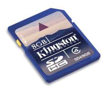 Pam. karta - KINGSTON 8 GB SDHC Class 4