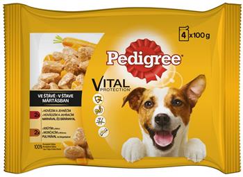 Pedigree kapsička hovězí a jehněčím ve šťávě 4pack (400g)