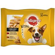 Pedigree kapsička  hovězí a jehněčím ve šťávě 4pack (400g)