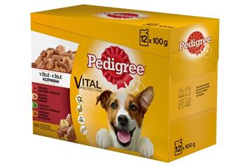 PEDIGREE kapsička s hovězím v želé 12pack 1200g