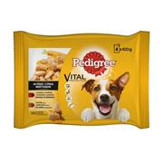 PEDIGREE kapsička s kuřecím a hovězím se zelen. v šťávě 4pack 400g