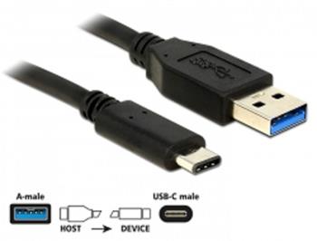 Propojovací kabel SuperSpeed USB-C 10 Gbps, USB 3.1, Gen 2 Typ A samec > USB Type-C™ samec 1 m černý