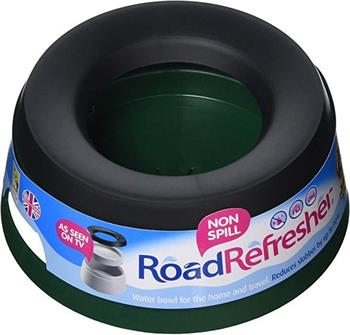 RoadRefresher Cestovní miska do auta s úpravou proti rozlití, zelená, malá 19x 8 cm