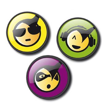 Sada odznáčků Nikidom Roller Pins Emoticons Cool