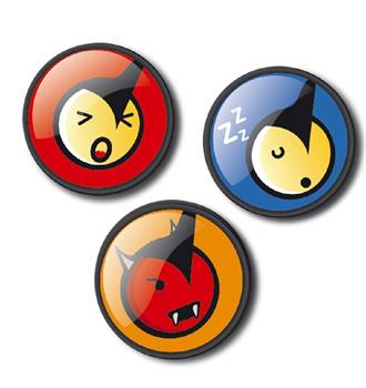 Sada odznáčků Nikidom Roller Pins Emoticons Fun