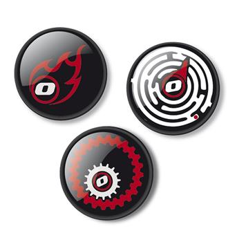 Sada odznáčků Nikidom Roller Pins Fire
